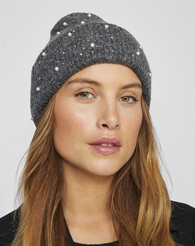  Vila - VISumm Beanie Hue - Dark Grey Melange 